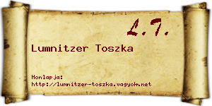 Lumnitzer Toszka névjegykártya